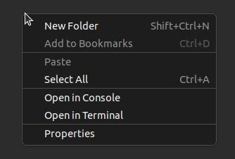 Context Menu Open In Terminal For Actually Opened Dir In Nautilus