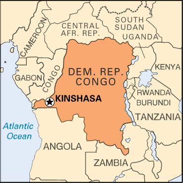 Kinshasa On World Map