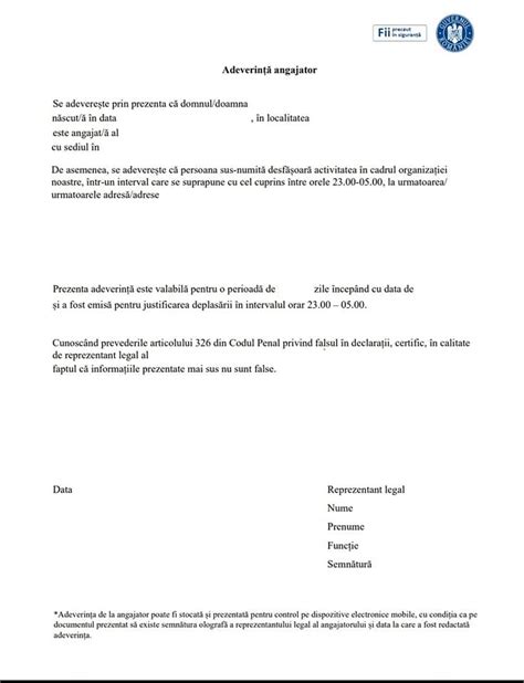 DOCUMENT Descarca Noua Declaratie Pe Propria Raspundere Si Adeverinta