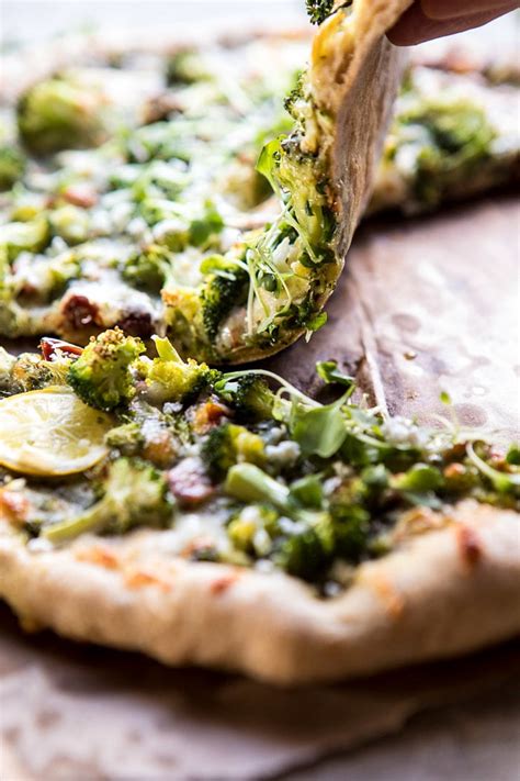 Whole Wheat Lemon Roasted Broccoli Pizza Half Baked Harvest