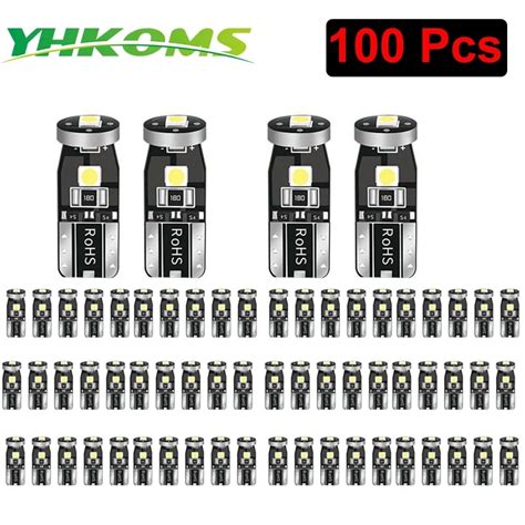 YHKOMS Led Canbus W5W Ampoules Led 168 194 6000K Lampe De Signalisation