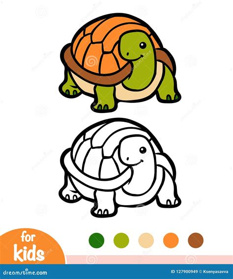 Coloring book, Tortoise stock vector. Illustration of activity - 127900949