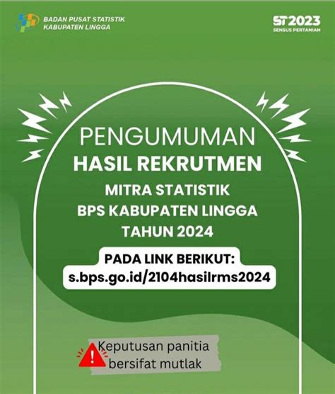 Bps Lingga Umumkan Daftar Nama Mitra Bps 2024 Cek Link Berikut Own Talk