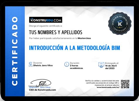 Masterclass Bim Certificado Konstruedu