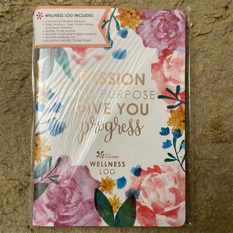 Erin Condren Design Hp Bnwt Erin Condren Wellness Log Poshmark