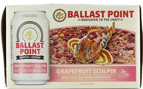 Ballast Point Grapefruit Sculpin 6 Pack 12 Oz Can Yankee Spirits