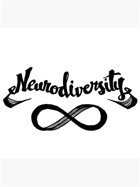 Black Neurodiversity Lettered Logo Poster For Sale By Steveasbell Redbubble