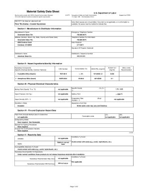 Fillable Online Hazard Communication Standard Safety Data Sheets