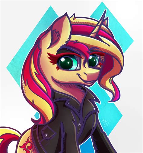 1255556 Safe Artist Midnightsix3 Character Sunset Shimmer Species