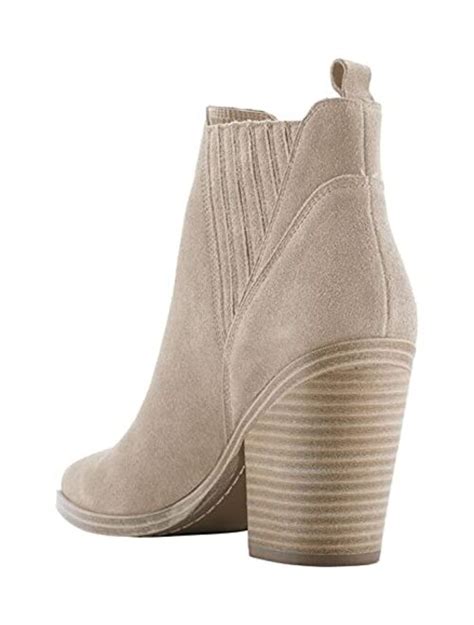 Buy PiePieBuy Womens Pointed Toe Ankle Boots Stacked Mid Heeled Stretch