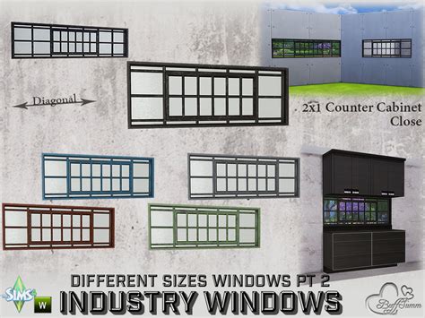 The Sims Resource Industry Windows Full Counter Cabinet Close 2x1