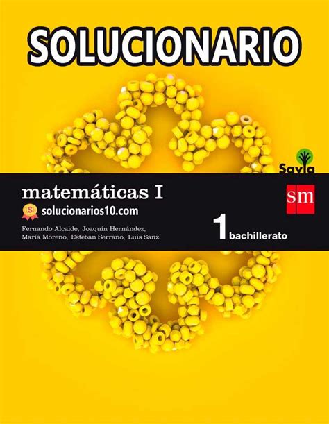 Solucionario MATEMATICAS 1 Bachillerato SM