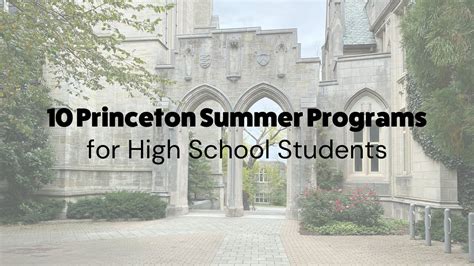 10 Princeton Summer Programs For High School Students — Inspirit Ai