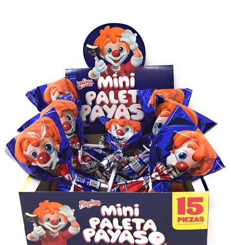 Mini Paleta Payaso Piezas De Malvavisco Con Revestimiento Con Sabor