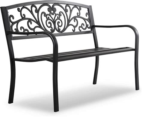 Amazon Patio Park Garden Bench Outdoor Metal Benches 400 Lbs Cast