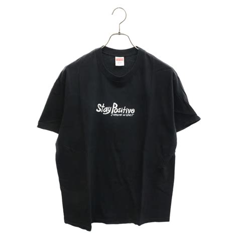 Supreme Supreme シュプリーム 20aw Stay Positive Tee ステイポジティブ プリント クルーネック 半袖tシャツ カットソー ブラックの通販 By