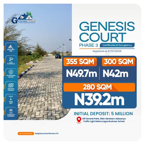 Buy Build Plots Land Genesis Court Phase 3 Three Abraham Adesanya Ajah Lekki Lagos March 2024