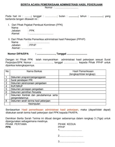 Detail Contoh Berita Acara Pemeriksaan Barang Koleksi Nomer 12