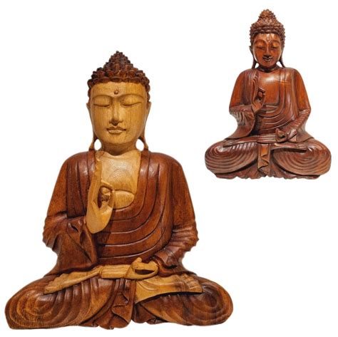 Comprar Buda De Madera Vitarka Mudra 65 00 Krakatoa Barcelona