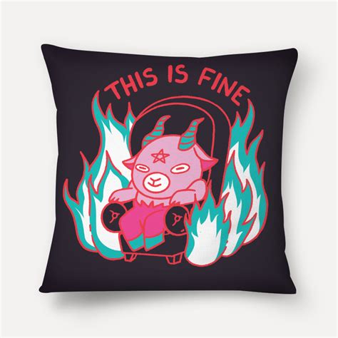 Almofada This Is Fine Baphomet De Jonz Colab55