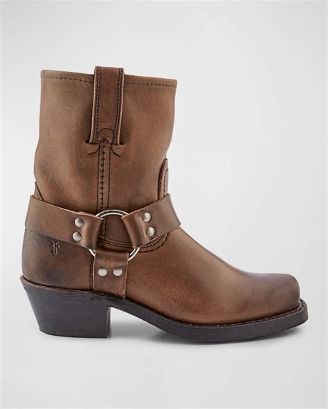 Frye Leather Short Harness Moto Boots Neiman Marcus