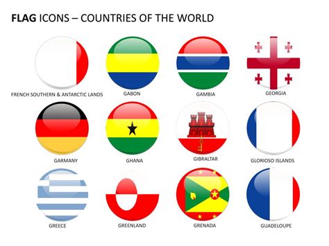 Ppt Flag Icons Countries Of The World Powerpoint Presentation Free