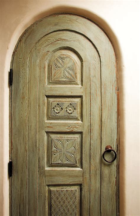 Arched Door With Carved Panels La Puerta Originals Hallway Door