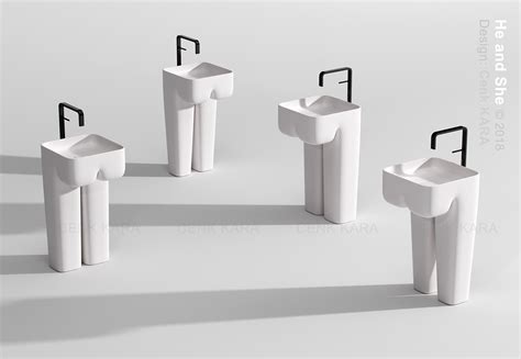 He And She Freestanding Washbasin Concept On Behance