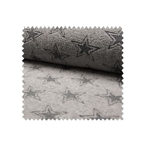 Tissu Polaire Etoile Gris Tissus Des Ursules