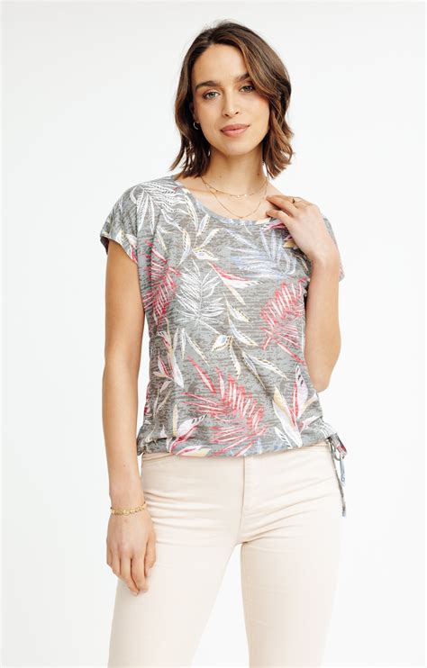 Tee Shirt T Imprim Feuille Tropicale Armand Thiery