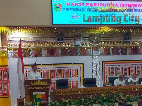 Dprd Rapat Paripurna Istimewa Hut Ke Kabupaten Tanggamus Tahun