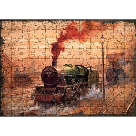 Tablomega Ahşap Mdf Puzzle Yapboz Eski Kara Tren Resim 120 Fiyatı