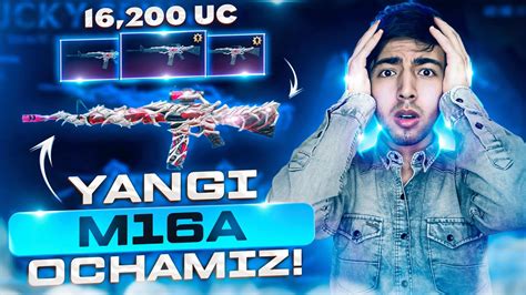 16 200 UC YANGI M16A4 OCHAMIZ YANA MIFIK ORUJA PUBG MOBILE YouTube