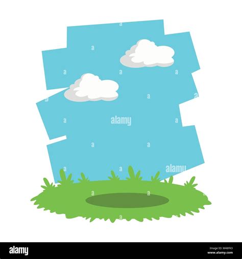 Grass and sky landscape cartoon Stock Vector Image & Art - Alamy