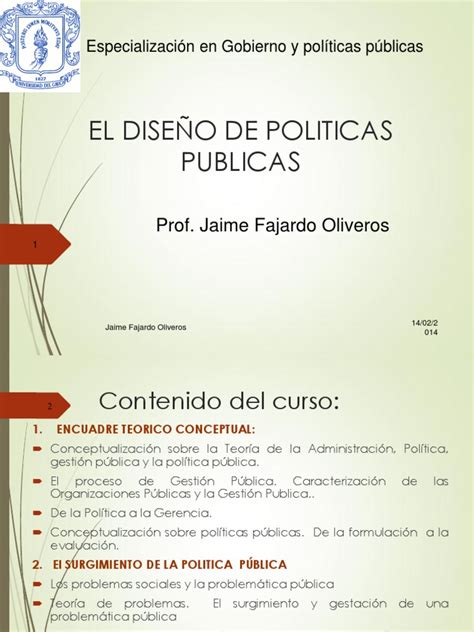 El Diseño De Politicas Publicas Pdf Toma De Decisiones Estado