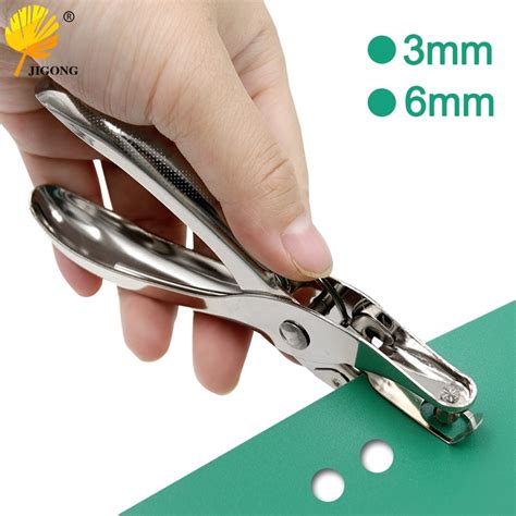 Single Hole Puncher Metal 3mm 6mm Pore Diameter Punch Pliers Hand Paper Scrapbooking Punches