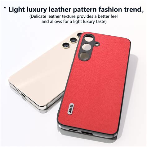 For Samsung Galaxy S G Abeel Wood Texture Pu Phone Case Red