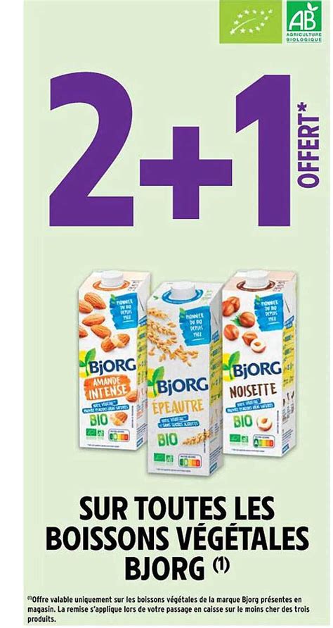 Promo Boissons Végétales Bjorg chez Intermarché Express iCatalogue fr