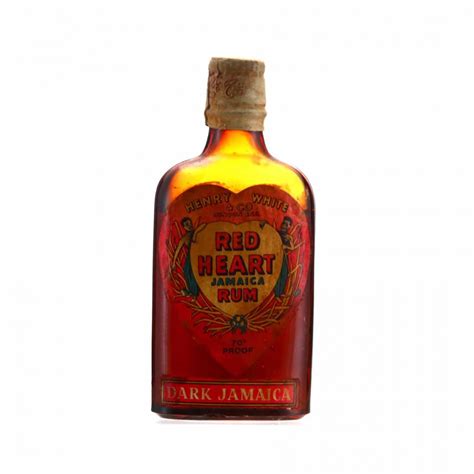 Red Heart Jamaica Rum 1950s Miniature | Rum Auctioneer