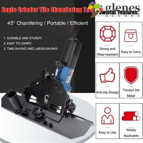 GLENES Tiling 45 Degree Angle Cutting Tool Tile Chamferer Tile Slider