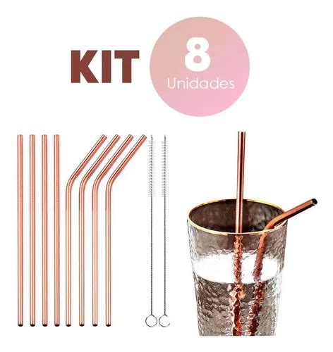 Kit De Pajitas Met Licas Reutilizables De Acero Inoxidable Con