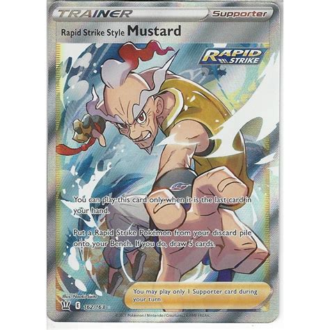 Pokemon Trading Card Game 162 163 Rapid Strike Style Mustard Rare