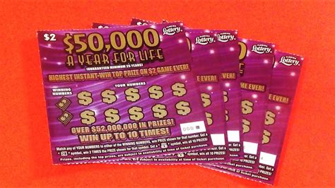 Sood Five K A Year For Life Florida Lottery Scratch Tickets