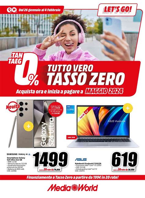 Volantino Mediaworld Tasso Zero Dal Gennaio Al Febbraio