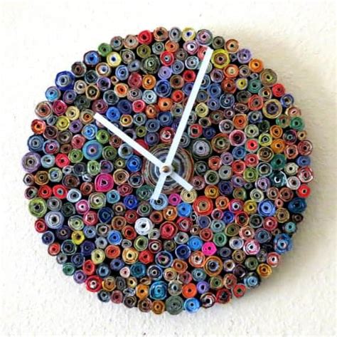 Recycled Paper Wall Clock Recyclart