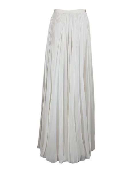 Lyst J Mendel Chiffon Pleated Maxi Skirt In White