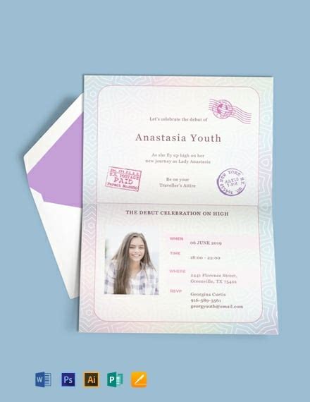 17 Passport Invitation Templates Free Sample Example Format Download