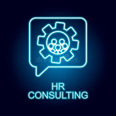 Consulting Service Line Icon Element Of Human Resources Icon For