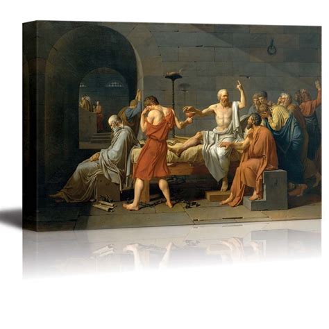 The Death Of Socrates By Jacques Louis David Canvas Print