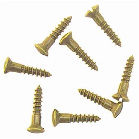 Antique Brass Oval Head Slotted Wood Screws 20 Count 5x5 8 Bm 1010ab